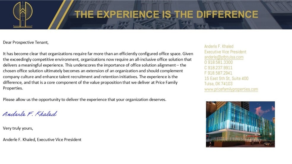 More Photos Of 601 S Boulder Ave, Tulsa Office For Lease