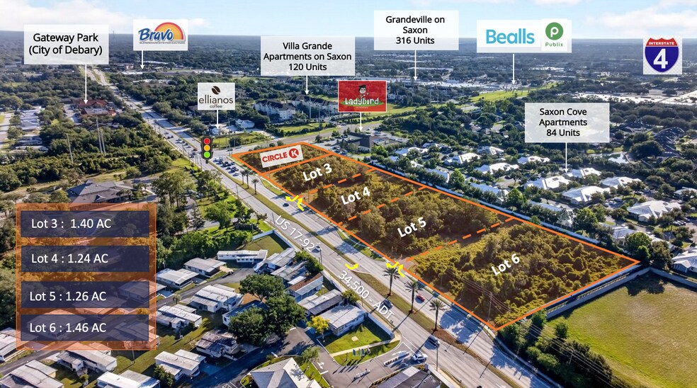 Primary Photo Of SEC Saxon Blvd @ US 17 - 92, DeBary Land For Sale