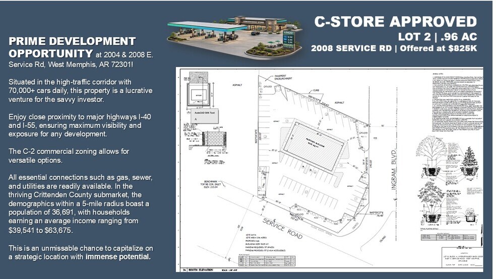 More Photos Of 2008 E North Svc Rd, West Memphis Land For Lease