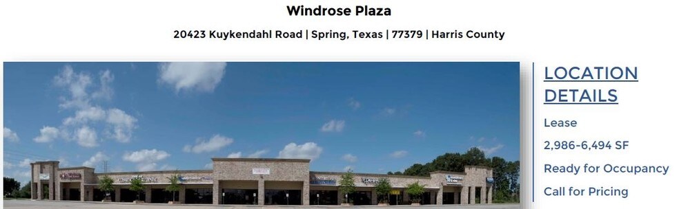 More Photos Of 20423 Kuykendahl Rd, Spring Storefront For Lease