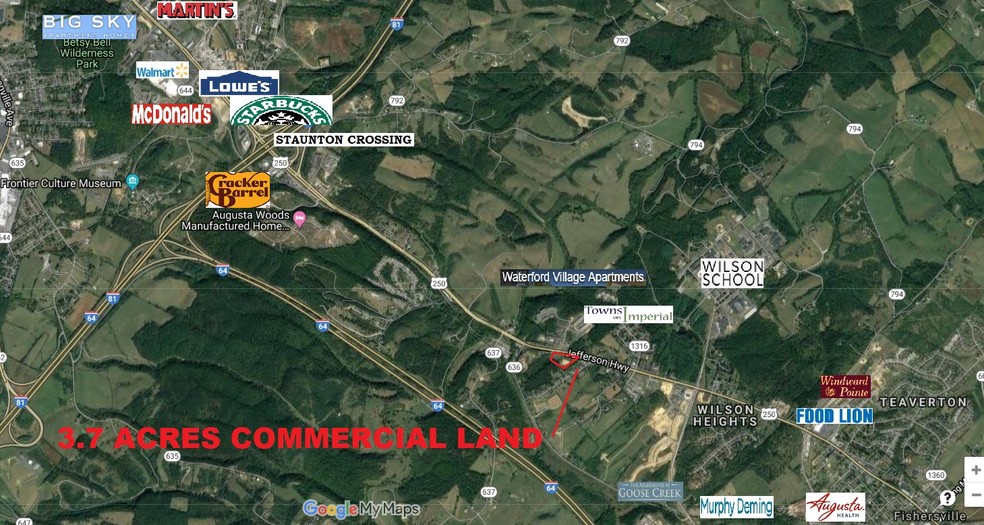 Primary Photo Of TBD Jefferson Hwy, Staunton Land For Sale