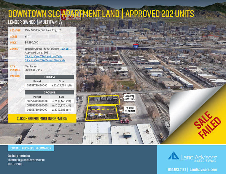 Primary Photo Of 25 N 1000 W, Salt Lake City Land For Sale