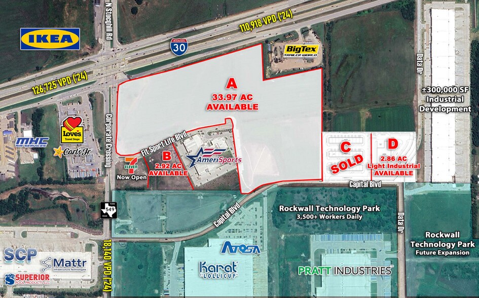 Primary Photo Of I-30 & Corporate Crossing, Rockwall Land For Lease