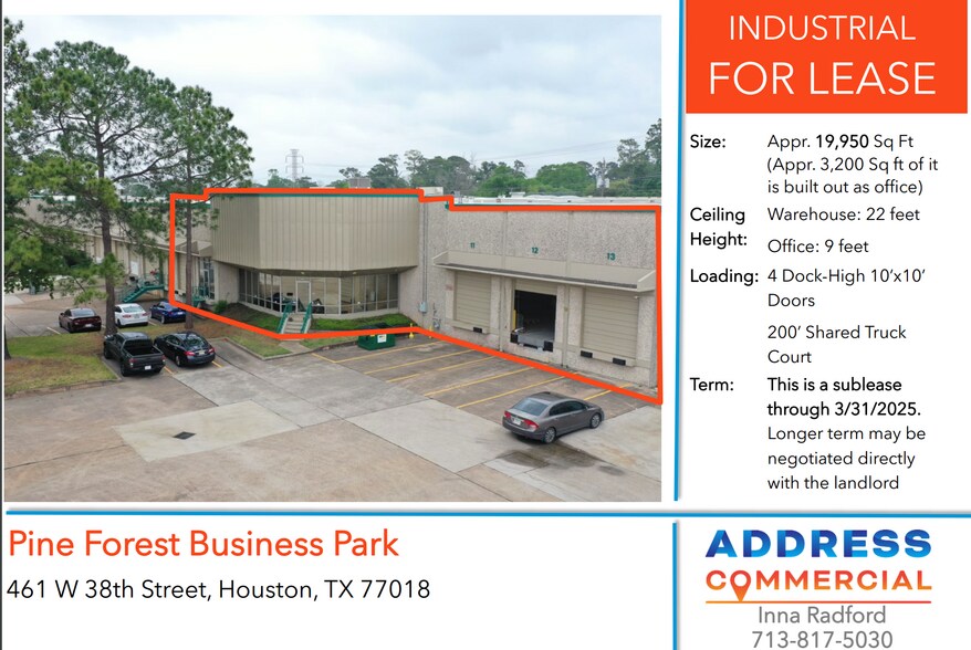 More Photos Of 455-465 W 38th St, Houston Warehouse For Lease