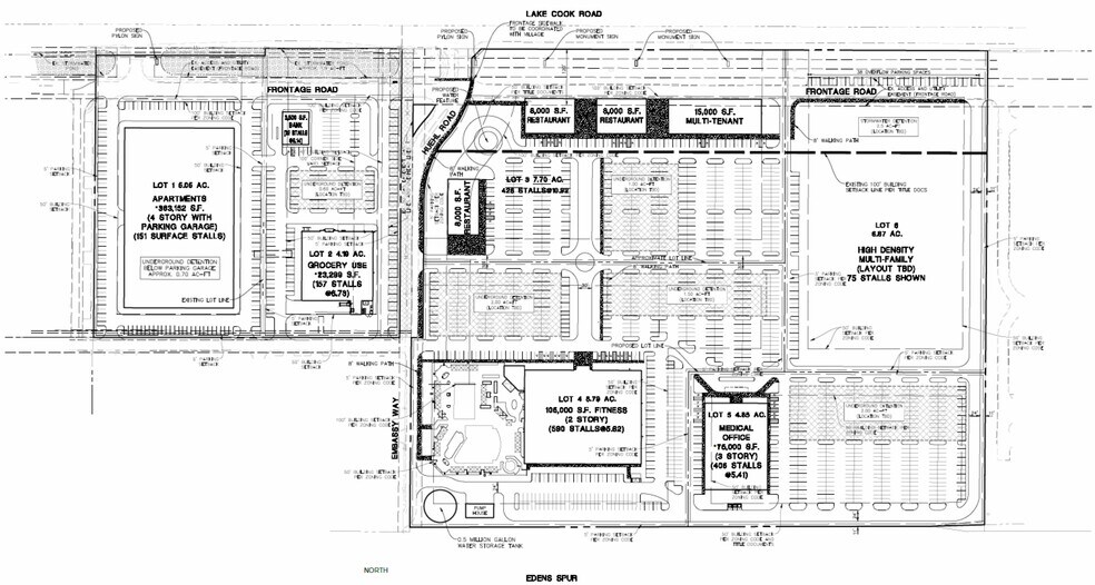 More Photos Of 1411-1435 Lake Cook Rd, Deerfield Land For Lease