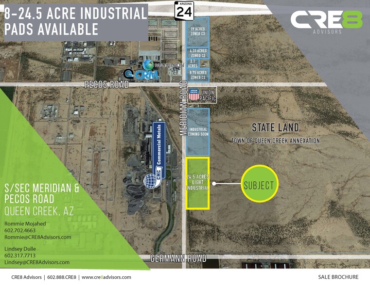 Primary Photo Of NNEC Of Germann Rd & Meridian Rd, Queen Creek Land For Sale