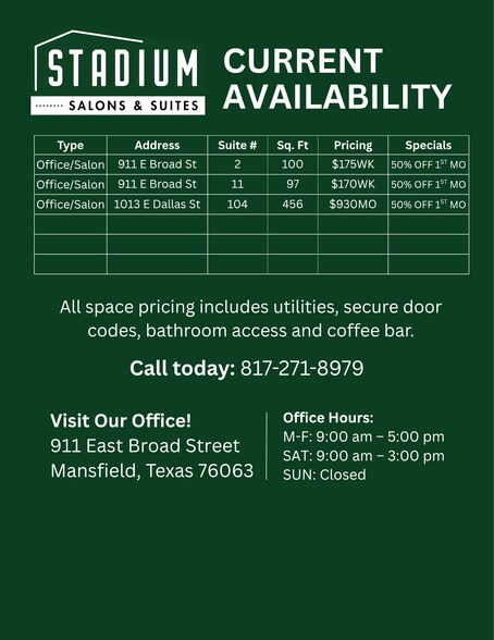 More Photos Of 911-1003 E Broad St, Mansfield Self Storage For Lease