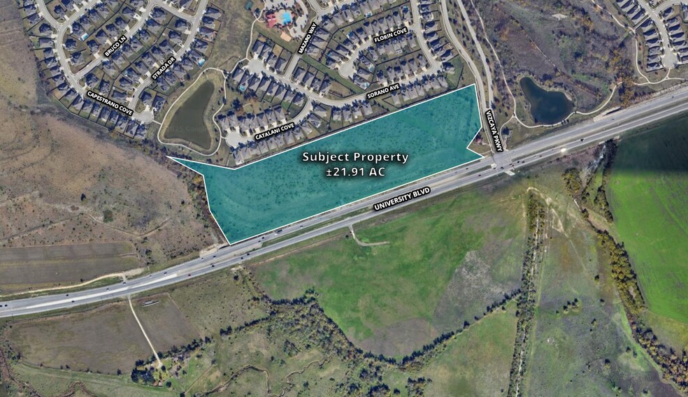 Primary Photo Of University Boulevard at Vizcaya Parkway Blvd, Round Rock Land For Sale