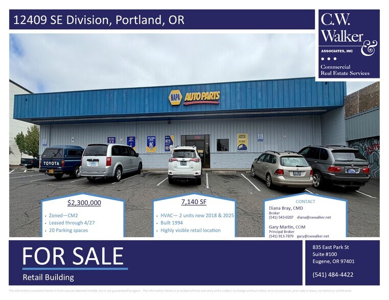 Primary Photo Of 12409 SE Division St, Portland Freestanding For Sale