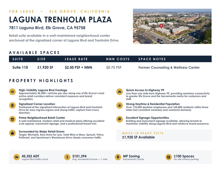 More Photos Of 7811 Laguna Blvd, Elk Grove Freestanding For Lease