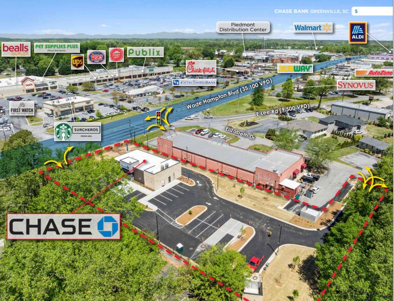 More Photos Of 2726 Wade Hampton Blvd, Greenville Bank For Sale