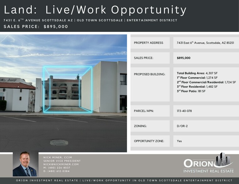 Primary Photo Of 7431 E 6th Ave, Scottsdale Land For Sale