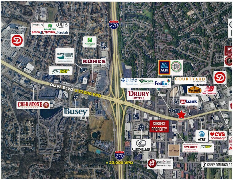 More Photos Of 11733-11745 Olive Blvd, Creve Coeur General Retail For Sale