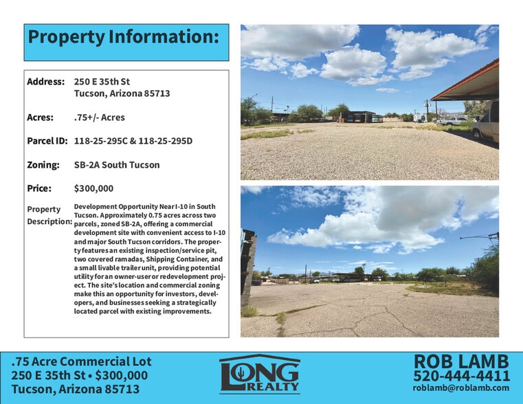 More Photos Of 250 E 35th St, Tucson Land For Sale