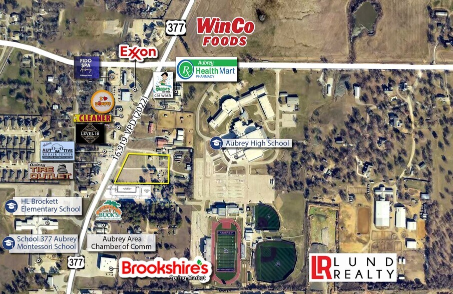 Primary Photo Of US 377 -3 AC | ON SEWER | COMMERCIAL | 3 LOTS, Aubrey Land For Sale