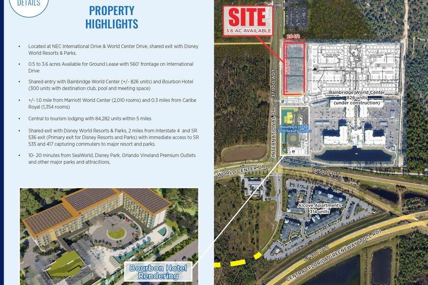 More Photos Of NEC International Drive & World Center Dr, Orlando Land For Lease