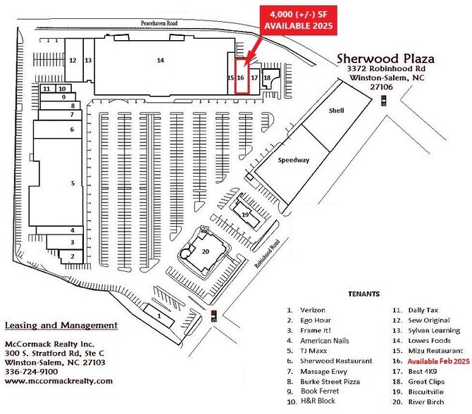 More Photos Of 3320-3382 Robinhood Rd, Winston-Salem Storefront For Lease