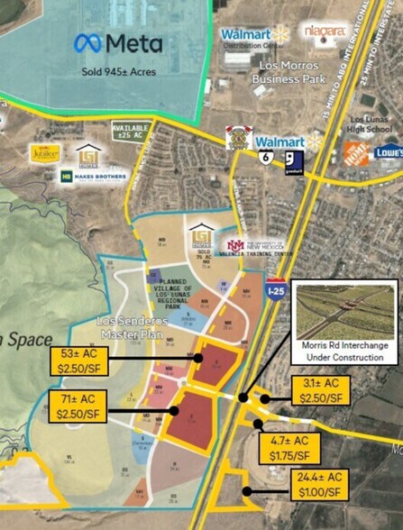 Primary Photo Of NW C I-25 & Morris Interchange (under const) rd, Los Lunas Land For Sale