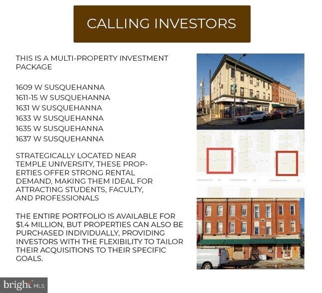 More Photos Of 1635 W Susquehanna Ave, Philadelphia Apartments For Sale