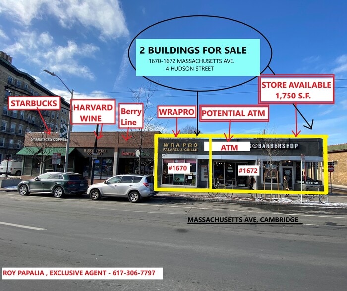 More Photos Of 1670 Massachusetts Ave, Cambridge Storefront For Sale