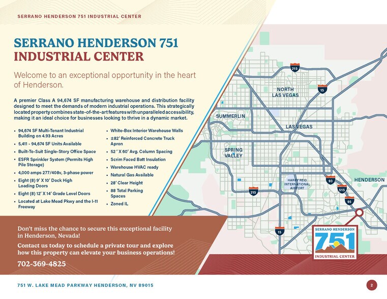 More Photos Of 751 W Lake Mead Pky, Henderson Distribution For Lease