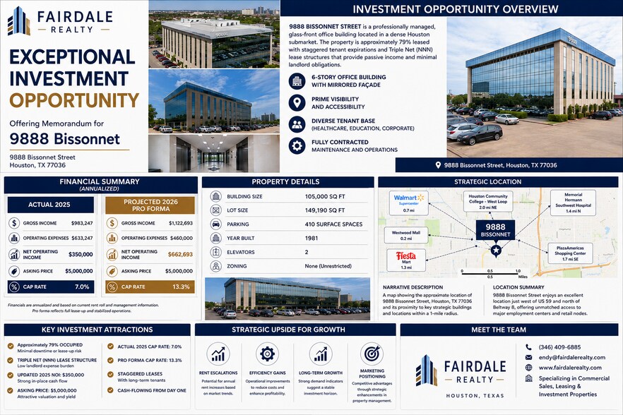 More Photos Of 9888 BISSONNET St, Houston Office For Sale