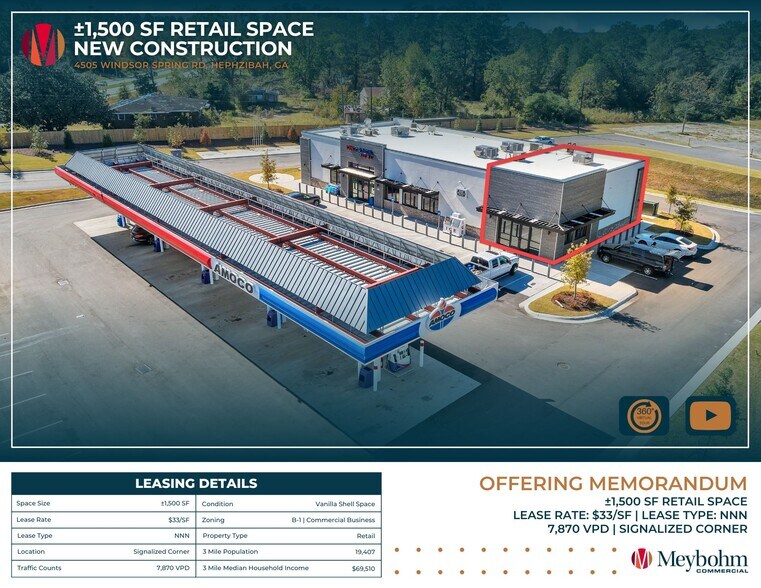 More Photos Of 4505 Windsor Spring Rd, Hephzibah Convenience Store For Lease
