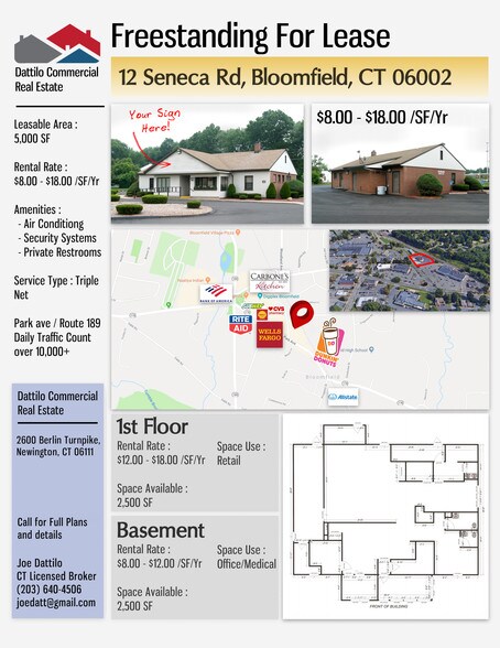 More Photos Of 12 Seneca Rd, Bloomfield Freestanding For Lease