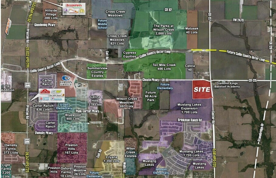 More Photos Of SWC of Custer & Choate Pky, Celina Unknown For Lease