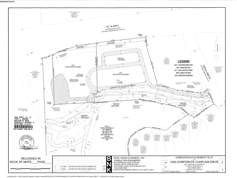 More Photos Of 1320 Corporate Chaplain Drive, Wake Forest Land For Sale