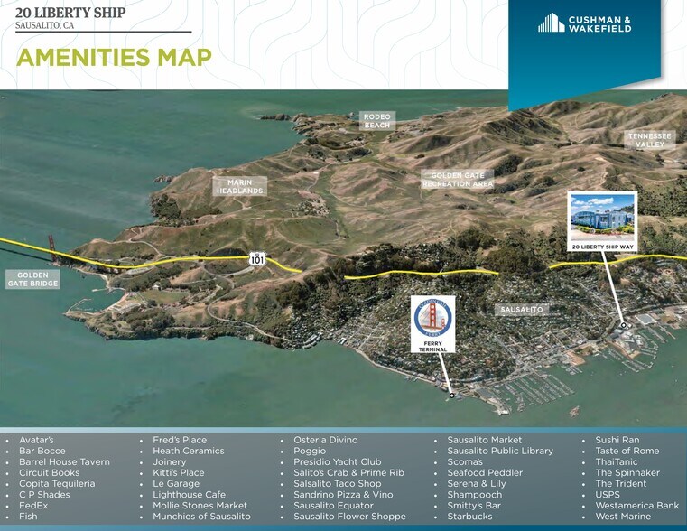 More Photos Of 10-20 Liberty Ship Way, Sausalito Light Manufacturing For Lease