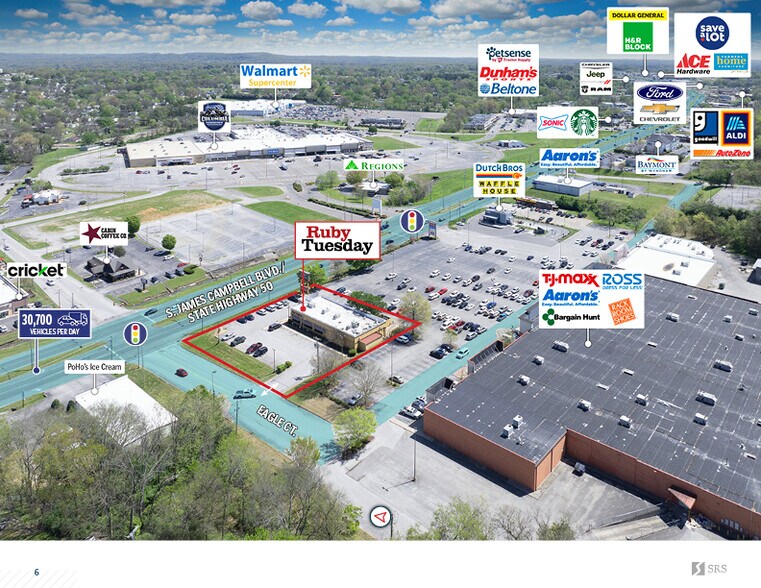 More Photos Of 827 S James Campbell Blvd, Columbia Restaurant For Sale