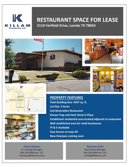 More Photos Of 5119 Fairfield Dr, Laredo Restaurant For Lease