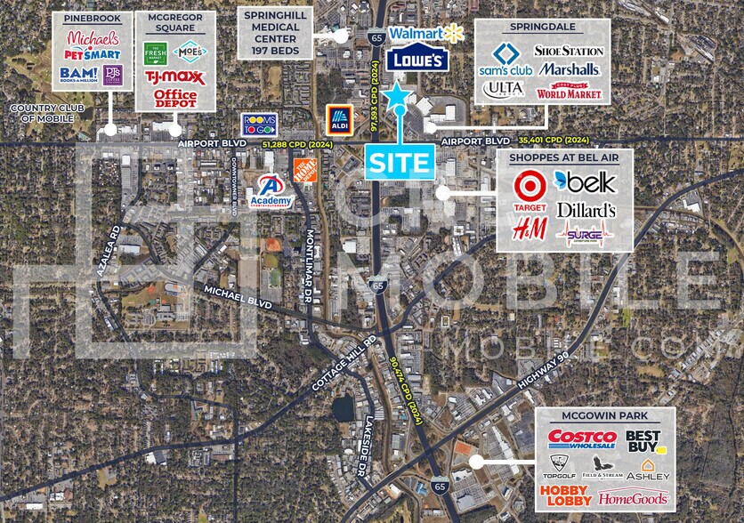 More Photos Of 3250 Airport Blvd, Mobile Land For Sale