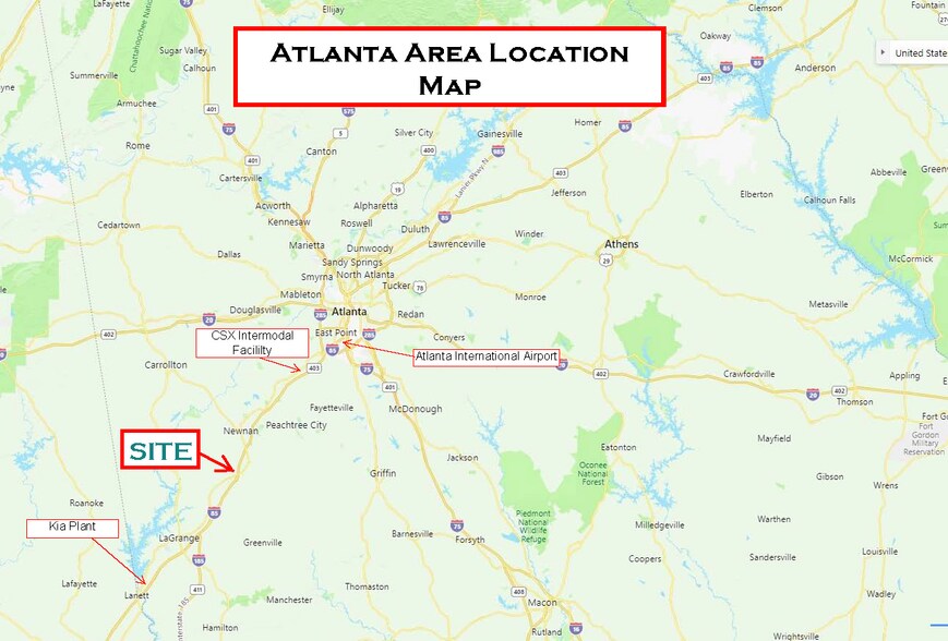 More Photos Of US Route 29 & Interstate 85, Grantville Land For Sale