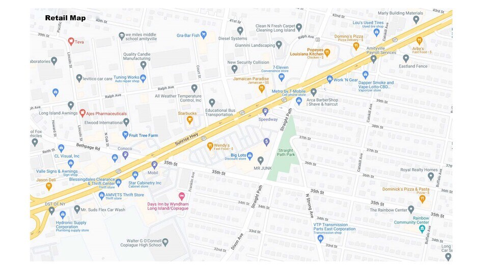 More Photos Of 1255-1283 Sunrise Hwy, Copiague Storefront For Lease