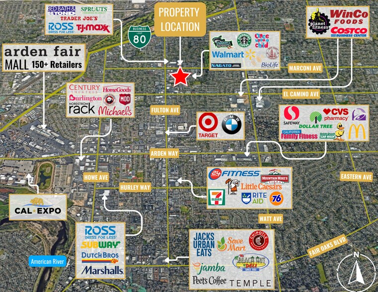 More Photos Of 2700-2826 Marconi Ave, Sacramento General Retail For Lease