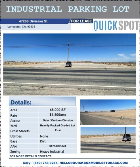 More Photos Of 47266 Division st, Lancaster Land For Lease