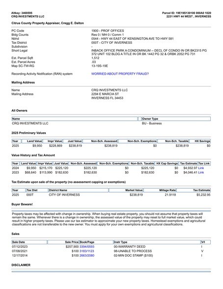 More Photos Of 2231 W Highway 44, Inverness Medical For Sale