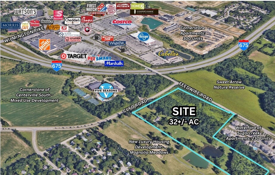 Primary Photo Of SE Corner of Clyo Rd & Feedwire rd, Sugarcreek Township Land For Sale