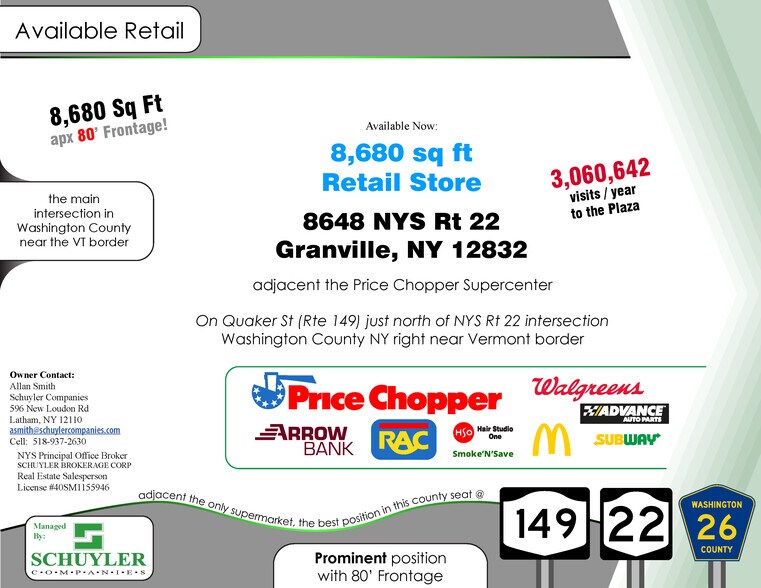 More Photos Of 8648 State Route 22, Granville Storefront For Lease