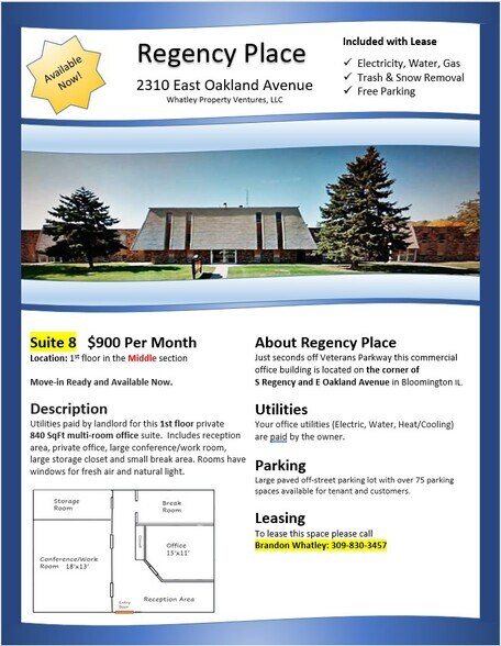 More Photos Of 2310 E Oakland Ave, Bloomington Office For Lease