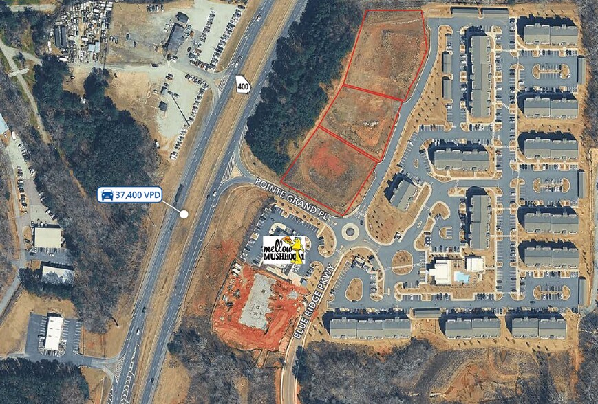 Primary Photo Of GA 400 & Pointe Grand Place, Dawsonville Land For Sale