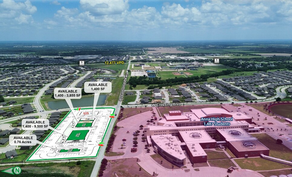 More Photos Of NWC of West Crossing & Rosamond Pkwy blvd, Anna Storefront For Lease