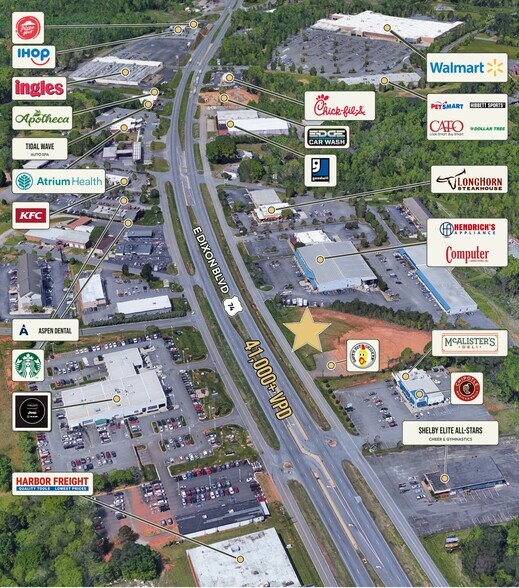 Primary Photo Of 1245 E Dixon Blvd, Shelby General Retail For Lease