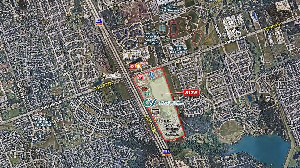 More Photos Of Crystal Falls Pky @ 183A Frontage, Leander Land For Lease