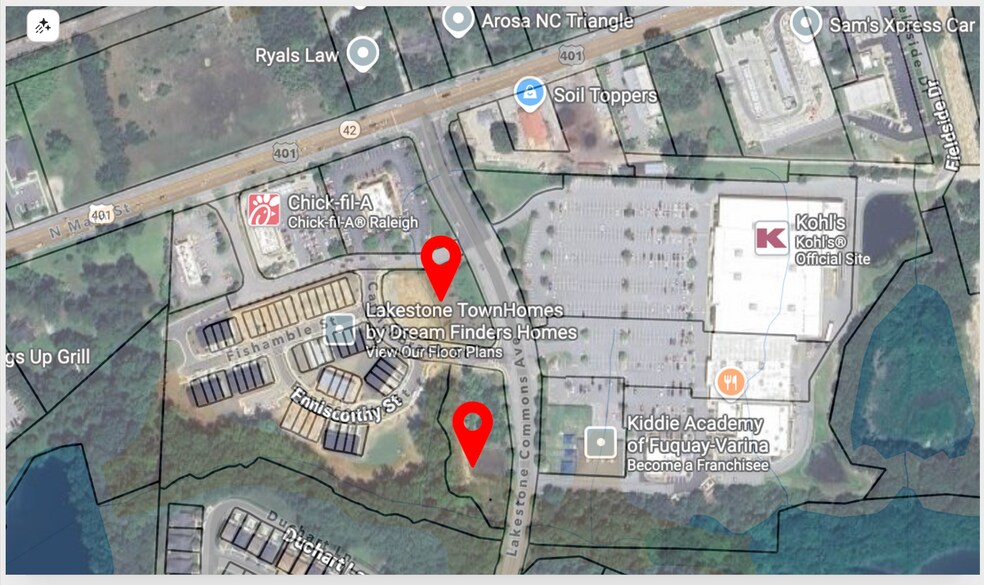 Primary Photo Of Lots 2 & 3 LAKESTONE COMMONS, Fuquay Varina Land For Sale