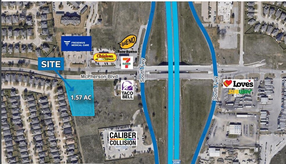 More Photos Of McPherson & I-35, Fort Worth Land For Sale