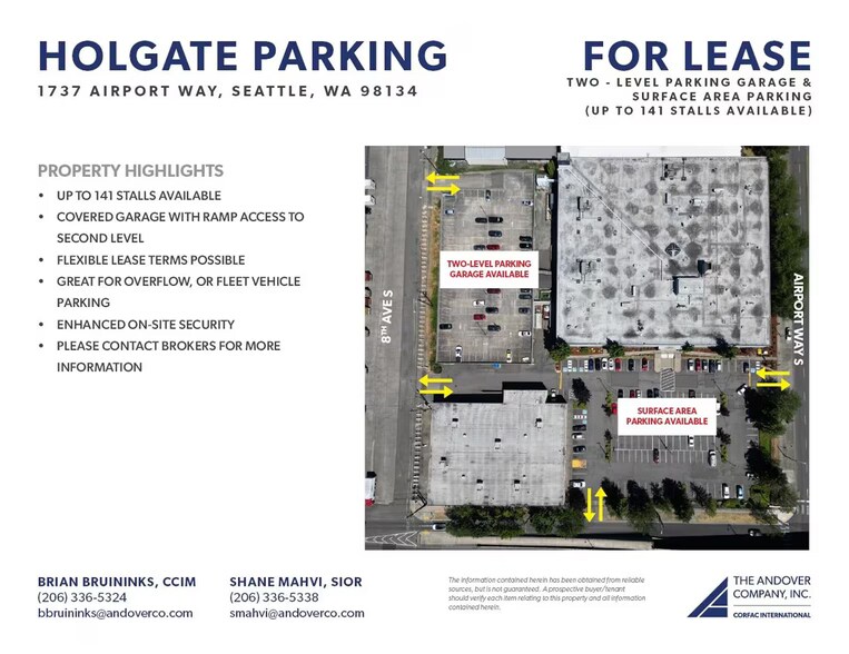 More Photos Of 1737 Airport Way S, Seattle Parking Garage For Lease
