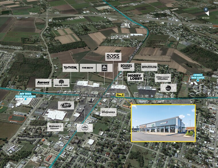 Primary Photo Of 900 E Admiral Doyle Dr, New Iberia Freestanding For Sale